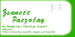 zsanett paczolay business card